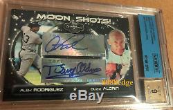 2007 Topps Moon Shots Dual Auto Alex Rodriguez + Buzz Aldrin -autograph Bas/bgs