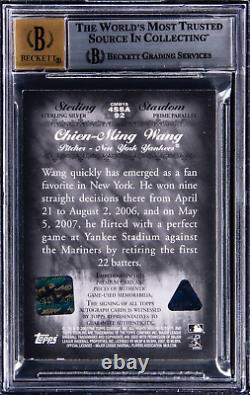 2007 Topps Sterling Chien-Ming Wang quad jersey patch auto autograph #1/1 BGS