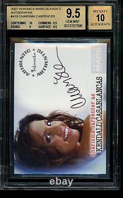 2007 Veronica Mars S2 Autograph Charisma Carpenter as Kendall Auto BGS 9.5/10