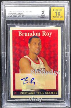 2008-09 Topps Chrome Superfractor Auto Brandon Roy #1/1 Bgs 9 Mint Autograph 10