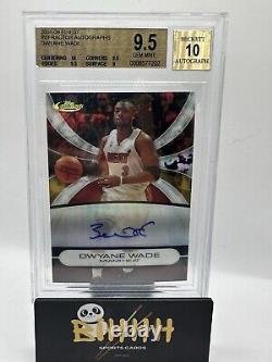 2008-09 Topps Finest Dwyane Wade Refractor Auto BGS 9.5, 10 Gem Mint Heat HOF