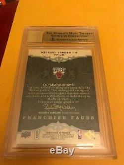 2008-09 Ud Premier Franchise Faces Autographs Michael Jordan /25 Bgs 9.5 Auto 10