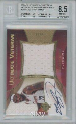 2008-09 Upper Deck Ultimate Lebron James BGS 9.5 Patch AUTO On Card /10 Rare