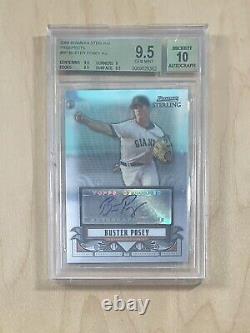 2008 Bowman Sterling Prospects Buster Posey Rookie Autograph BGS 9.5 Auto 10 RC