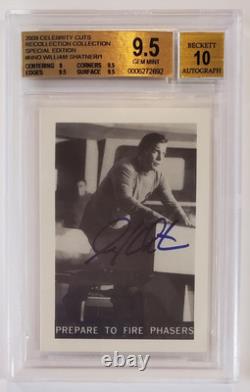 2008 Celebrity Cuts 1/1 WILLIAM SHATNER BGS 9.5 10 Auto Autograph Recollection