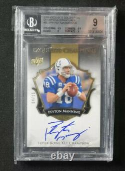 2008 Exquisite Peyton Manning AUTO 04/15 BGS 9 with10 Autograph Pop 4