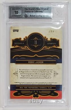 2008 Prime Cuts Signature REGGIE JACKSON /1 BGS 9 10 Auto Autograph Colossal Jsy