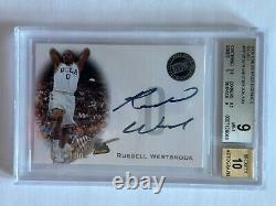 2008 RUSSELL WESTBROOK Rookie Press Pass Silver BGS 9 Auto 10 70/100 Silver RC