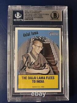 2008 Topps Heritage Dalai Lama Signed Card Becket BGS BAS Autograph Auto