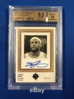 2008 Ultimate Collection Prototypical LeBron James AUTO /25 BGS 9.5 GEM MT