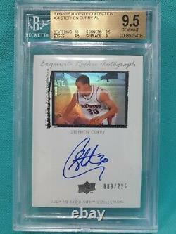 2009-10 Exquisite Stephen Curry 8/225 Rookie Auto Rc Bgs 9.5 10 Autograph Gf