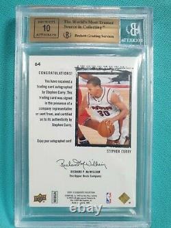 2009-10 Exquisite Stephen Curry 8/225 Rookie Auto Rc Bgs 9.5 10 Autograph Gf