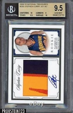 2009-10 National Treasures Stephen Curry RC Patch AUTO /99 BGS 9.5 with (2) 10's