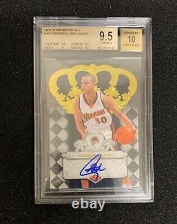 2009-10 Panini Crown Royale Stephen Curry RC On Card Auto #/399 BGS 9.5 Warriors