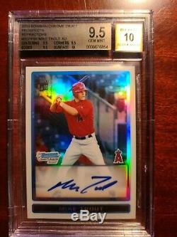 2009 Bowman Chrome Refractor Mike Trout RC ROOKIE AUTO/500 BGS 9.5/10 TG+
