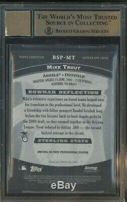 2009 Bowman Sterling #MT Mike Trout Angels RC Rookie AUTO BGS 9.5 with (2) 10's
