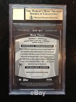 2009 Bowman Sterling Prospects Mike Trout AUTO BGS 10 RC SUPER RARE $$$ HISTORY