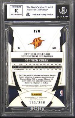 2009 Certified Stephen Curry Rookie Patch Auto RPA Autograph 175/399 BGS BAS 8