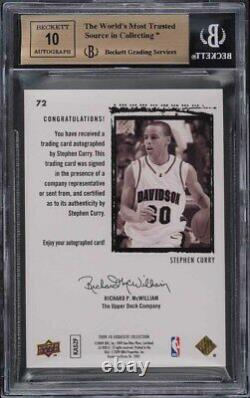 2009 Exquisite Collection Stephen Curry ROOKIE RC AUTO /225 BGS 9.5 GEM