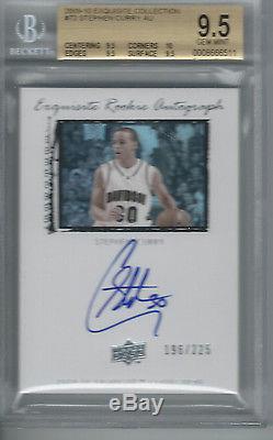 2009- Exquisite Stephen Curry #72 RC BGS 9.5 Auto 10 196/225 SUBS 10/9.5/9.5/9.5