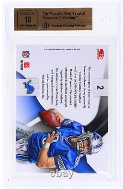 2009 Matthew Stafford Rookie Patch Auto RPA /50 BGS 9.5 National Treasures (PSA)