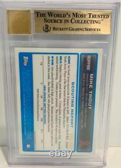 2009 Mike Trout Bowman Chrome Auto Refractor RC- BGS 9.5 with10 sub- TRUE GEM+