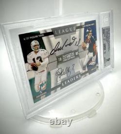 2009 Nat Treasures Quad Auto Dan Marino, John Elway, Allen, Largent /5 BGS 9