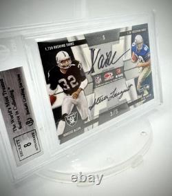 2009 Nat Treasures Quad Auto Dan Marino, John Elway, Allen, Largent /5 BGS 9