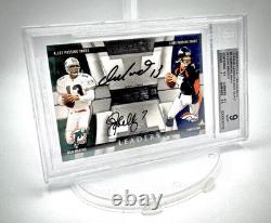2009 Nat Treasures Quad Auto Dan Marino, John Elway, Allen, Largent /5 BGS 9