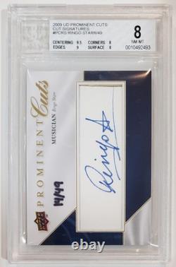 2009 UD Prominent Cuts Signatures RINGO STARR /49 BGS 8 9 Auto Autograph Beatles