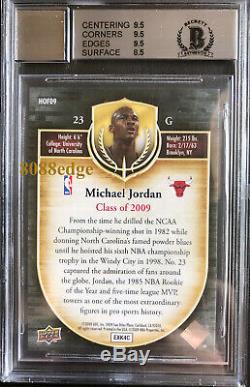 2009 Upper Deck Hall Of Fame Auto+game Floor Michael Jordan -bgs Autograph 10