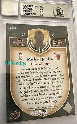 2009 Upper Deck Hall Of Fame Auto+game Floor Michael Jordan -bgs Autograph 10
