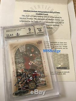 2009 Upper Deck Hall Of Fame Auto+game Floor Michael Jordan -bgs Autograph 10