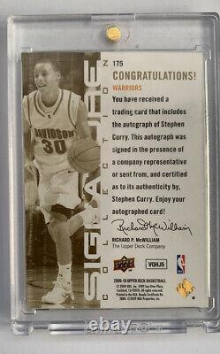 2009 Upper Deck STEPH STEPHEN CURRY Signature Collection #175 BGS Rc Rookie Auto