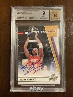 2010-11 Kobe Bryant Panini Season Update /49 BGS 9 On-Card Auto Lakers