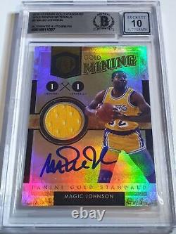 2010 Gold Standard Magic Johnson PATCH AUTO /99 BGS 10 (On Card Autograph)