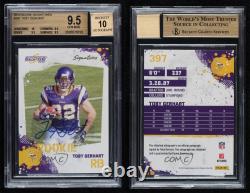 2010 Score Signatures Toby Gerhart #397 BGS 9.5 GEM MINT Rookie Auto RC