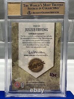 2011-12 Fleer Retro Autographics Design Julius Erving Auto Dr J HOF BGS 9.5 SP