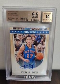 2011-12 NBA Hoops #67 Jeremy Lin Autograph Knicks Linsanity! BGS 9.5 Auto 10