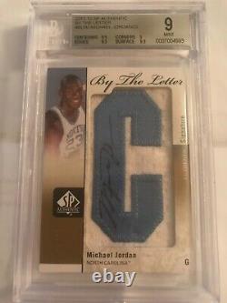 2011-12 Sp Authentic By The Letter Michael Jordan Unc Patch Auto /23 Bgs 9 Au 10