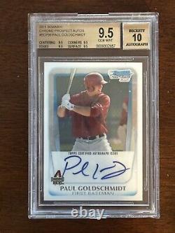 2011 Bowman Chrome Prospect Auto Paul Goldschmidt 1st Autograph Bgs 9.5 Auto 10