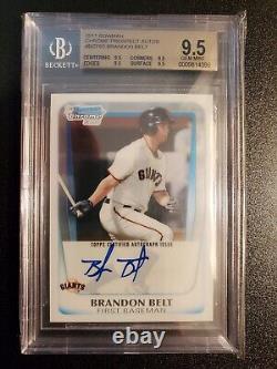 2011 Bowman Chrome Prospect Brandon Belt Autograph RC BGS 9.5 with 10 Auto