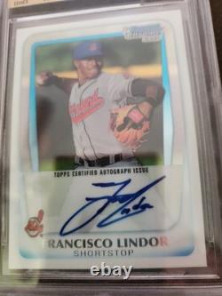 2011 Bowman Draft Chrome Francisco Lindor autograph BGS 9.5 auto grade 10