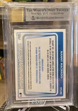 2011 Bowman Prospect Manny Machado Auto Autograph #BPA-MM BGS 9 / 10