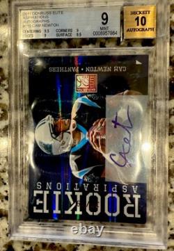 2011 Donruss Elite Die-Cut #'d /49 Cam Newton Rookie RC BGS 9 MINT AUTO 10