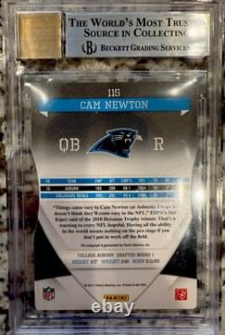 2011 Donruss Elite Die-Cut #'d /49 Cam Newton Rookie RC BGS 9 MINT AUTO 10
