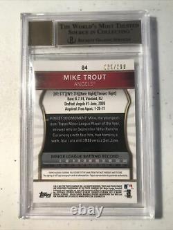 2011 Finest Green Refractor Mike Trout ROOKIE RC AUTO 39/199 #94 BGS 9.5 with10