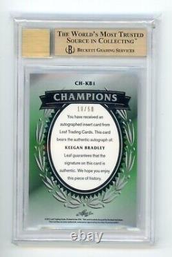 2011 Leaf Metal Golf Champions Autographs /50 Keegan Bradley BGS 9.5 Gem Auto 10