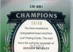 2011 Leaf Metal Golf Champions Autographs /50 Keegan Bradley BGS 9.5 Gem Auto 10