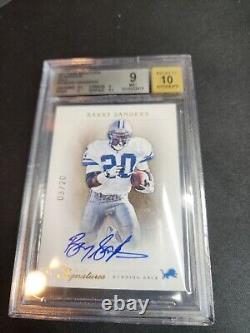 2011 Prime Signatures Barry Sanders #10 Autograph Gold #3/20 BGS 9 with10 Auto